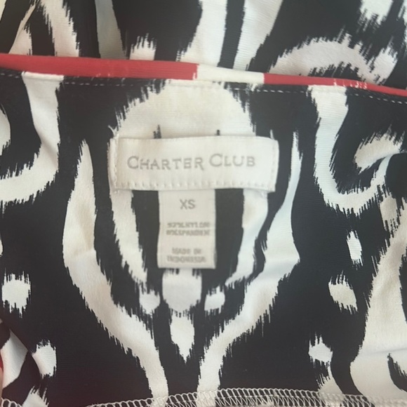 Like New! Charter Club Red and Black Patterned Sleeveless Dress sz XS - Picture 10 of 10